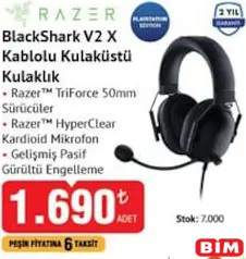 RAZER BLACKSHARK V2 X KABLOLU KULAKÜSTÜ KULAKLIK OYUNCU KULAKLIĞI